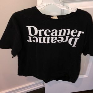 black and white shirt